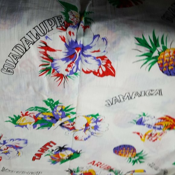 Marcus Brothers Fabric Tahiti Jamaica Guadalupe 3 + Yards Fabric Remnant 44" - Picture 2 of 7